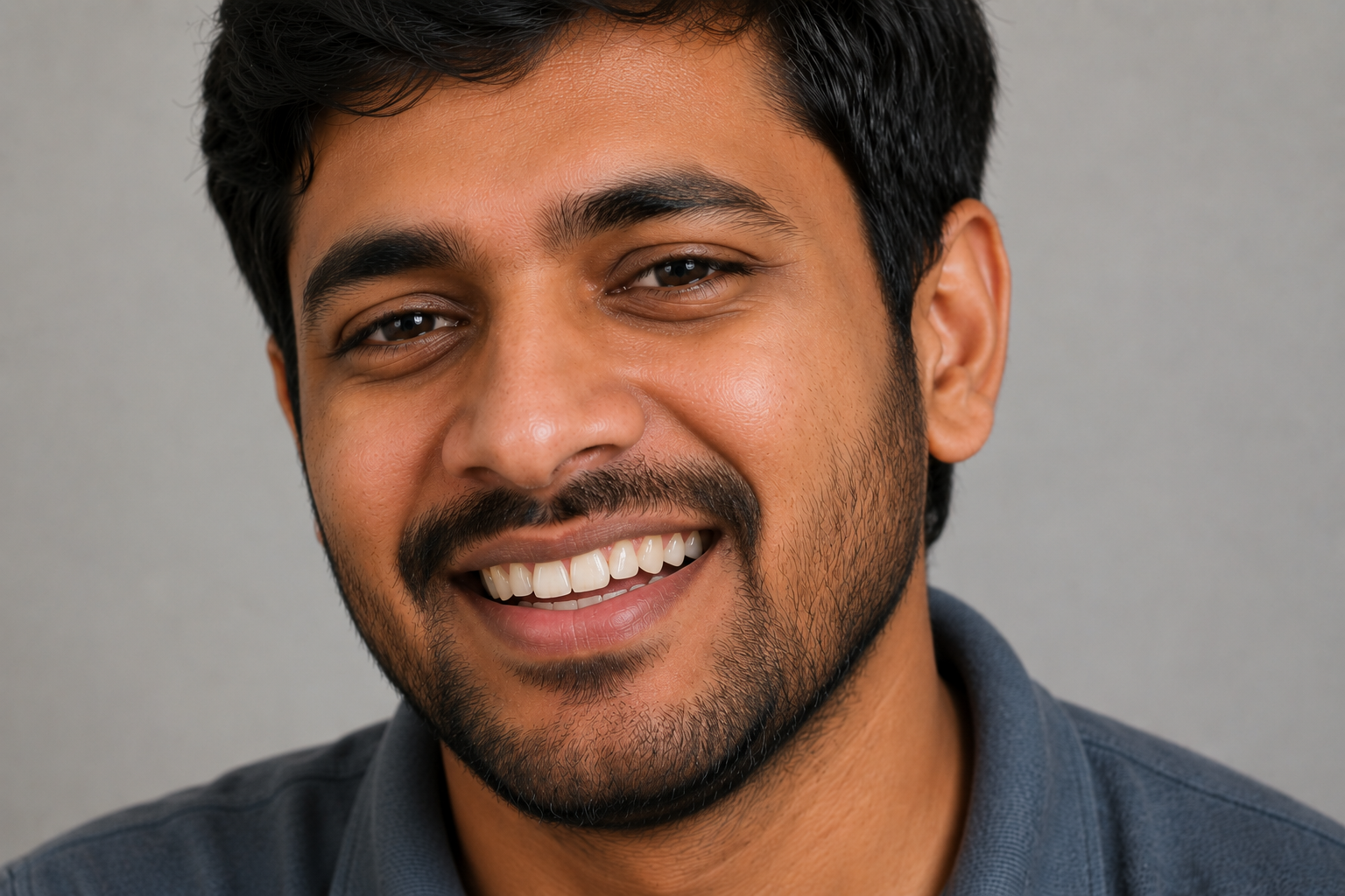After root canal treatment - patient smiling pain-free
